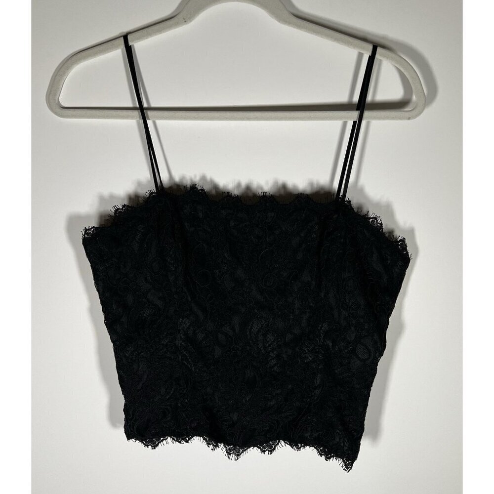 Vintage Y2K Victoria's Secret Collection black lace corset camisole M witchy